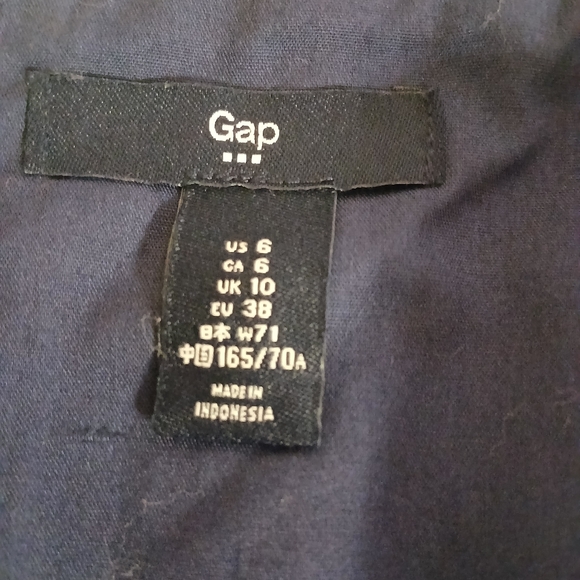 GAP Women's Chambray, Pink and Gold Strped Skirt With Lining Size 6 - Picture 3 of 8